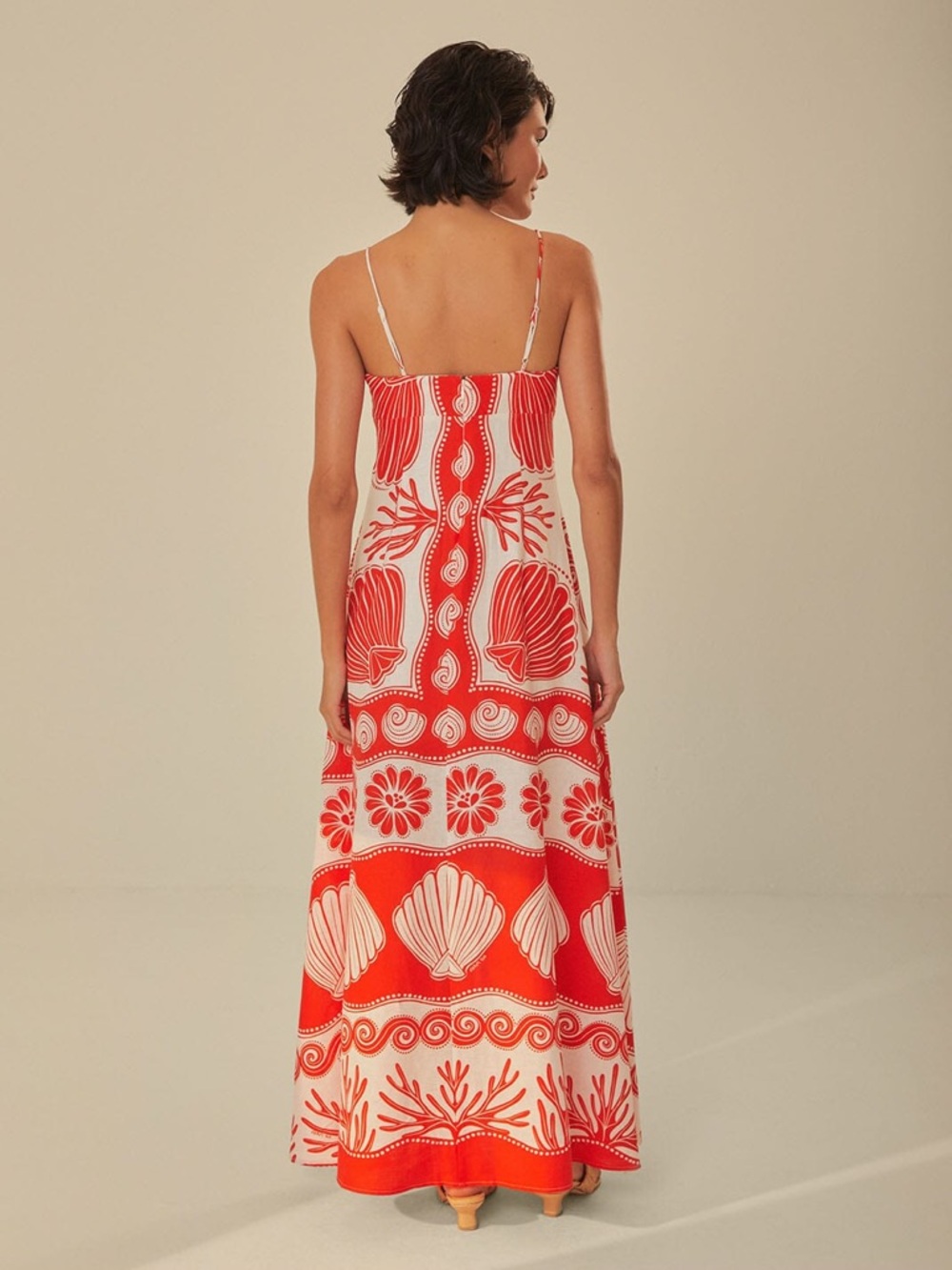 FARM Rio Off-White Ainika Shell Maxi Dress Size Small - Picture 3 of 16